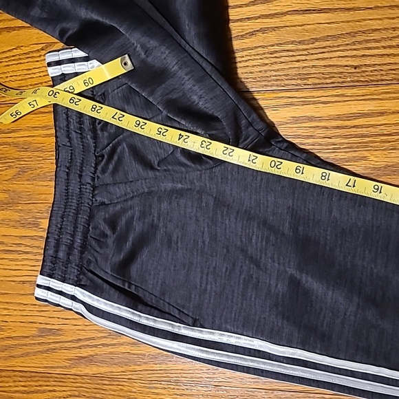 Adidas Kids Charcoal Joggers with White Stripes - Size Small - Picture 7 of 11